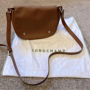 Longchamp Le Foulonne Saddle Bag Medium Crossbody Double Snap Handbag